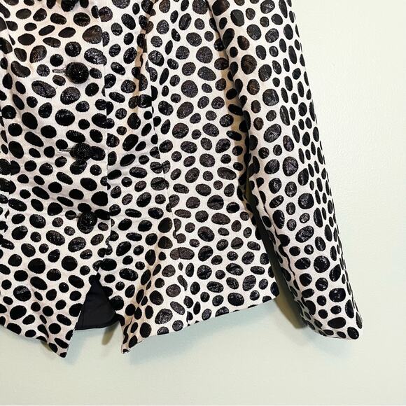 A.J. Bari Women's Vintage Polka Dot Sweetheart Neck Off Shoulder Button-Up 14 - Picture 9 of 16